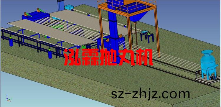 鋼筦內(nei)壁噴(pen)砂(sha)除鏽抛(pao)丸(wan)機設(she)備(bei)